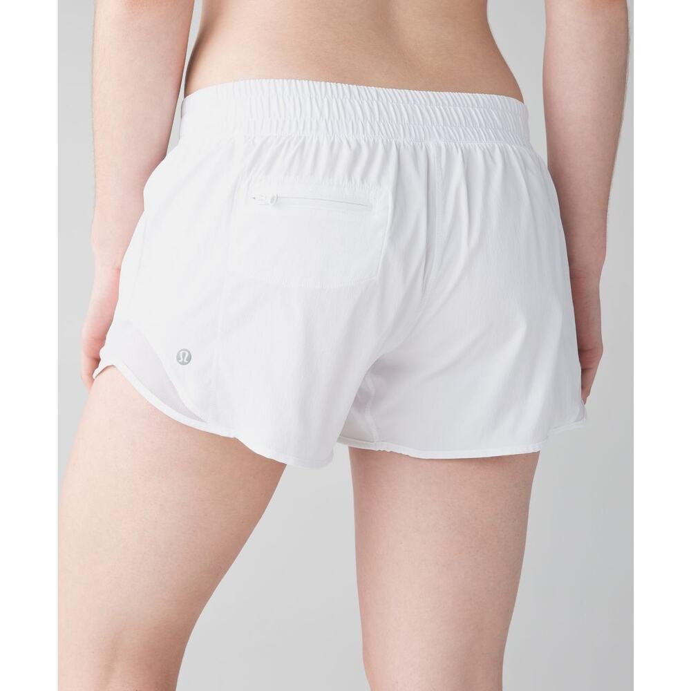 Lululemon Hotty Hot Short 4” White Swift Running Athletic Women 6 Performance